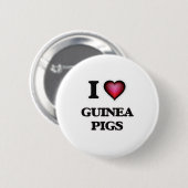 Badge Rond 5 Cm J'aime les cochons de Guinée (Devant & derrière)
