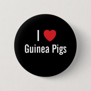 Badge Rond 5 Cm J'aime les cochons de Guinée