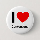 Badge Rond 5 Cm j'aime les conventions (Devant)