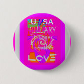 Badge Rond 5 Cm J'Aime Les Etats-Unis : Plus Forts Ensemble (Devant)