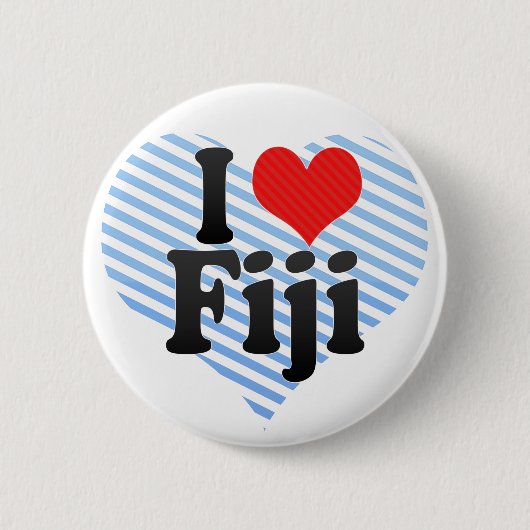 Badge Rond 5 Cm J'aime les Fidji (Devant)