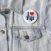 Badge Rond 5 Cm J'aime les Fidji (En situation)
