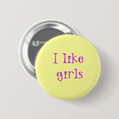 Badge Rond 5 Cm J'aime les filles (Devant & derrière)
