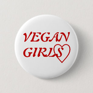Badge Rond 5 Cm J'aime les filles végétaliennes