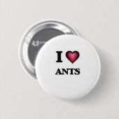 Badge Rond 5 Cm J'aime les fourmis (Devant & derrière)