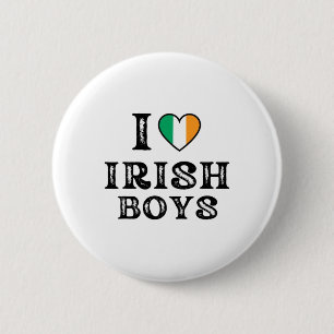 Badge Rond 5 Cm J'aime les garçons irlandais J'adore les garçons i