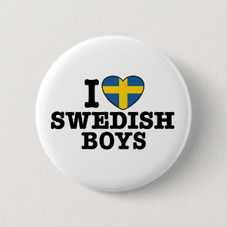 Badge Rond 5 Cm J'aime les garçons suédois