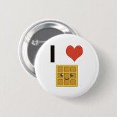Badge Rond 5 Cm J'aime les gaufres (Devant & derrière)
