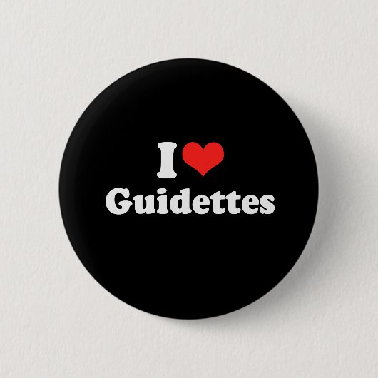 Badge Rond 5 Cm J'aime les guides (Devant)