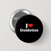 Badge Rond 5 Cm J'aime les guides (Devant & derrière)