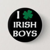 Badge Rond 5 Cm J'Aime Les Irlandais (Devant)