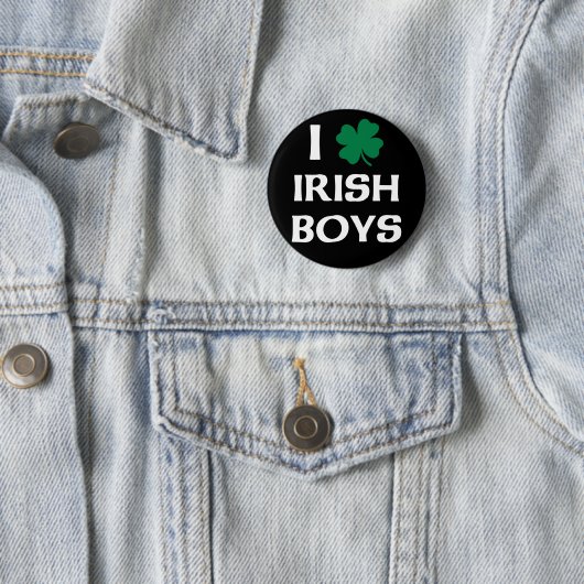 Badge Rond 5 Cm J'Aime Les Irlandais (En situation)
