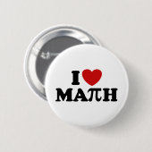 Badge Rond 5 Cm J'aime les maths (Devant & derrière)