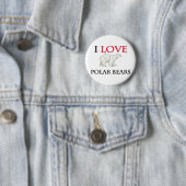 Badge Rond 5 Cm J'aime les ours blancs (En situation)
