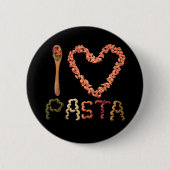 Badge Rond 5 Cm J'aime les pâtes (Devant)