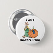 Badge Rond 5 Cm J'aime les potirons (Devant & derrière)