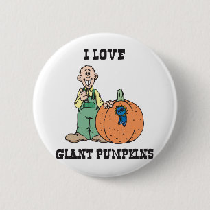 Badge Rond 5 Cm J'aime les potirons