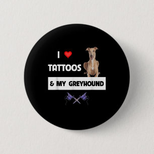 Badge Rond 5 Cm J'Aime Les Tatouages Et Mon Tatouage De Chien De C
