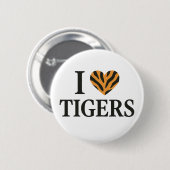 Badge Rond 5 Cm J'aime les tigres (Devant & derrière)