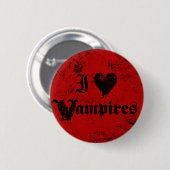 Badge Rond 5 Cm J'aime les vampires (Devant & derrière)