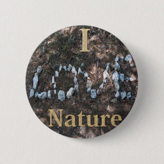 Badge Rond 5 Cm J'aime les vêtements et les cadeaux de la nature