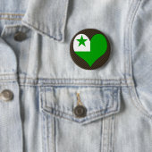 Badge Rond 5 Cm J'aime l'espéranto (En situation)