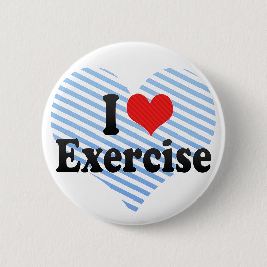 Badge Rond 5 Cm J'aime l'exercice (Devant)