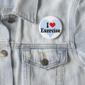 Badge Rond 5 Cm J'aime l'exercice (En situation)