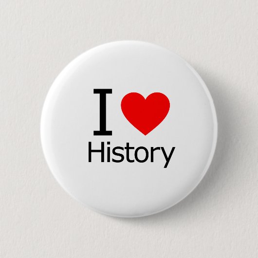 Badge Rond 5 Cm J'aime l'histoire (Devant)