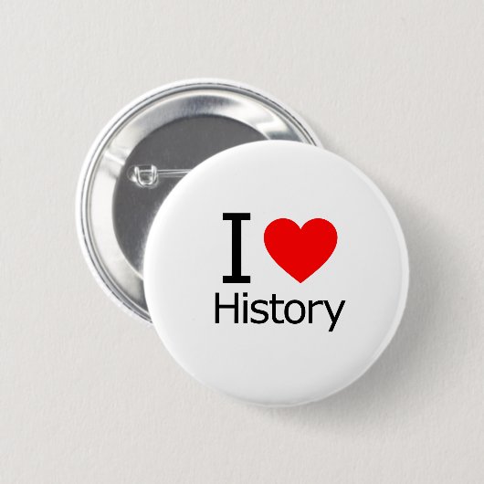Badge Rond 5 Cm J'aime l'histoire (Devant & derrière)