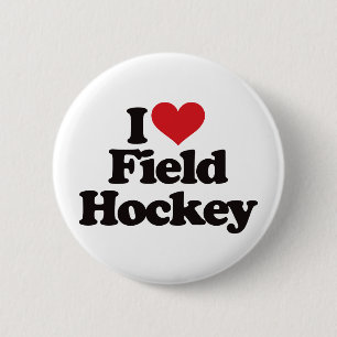 Badge Rond 5 Cm J'aime l'hockey de champ