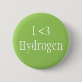 Badge Rond 5 Cm J'aime l'hydrogène (Devant)