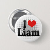 Badge Rond 5 Cm J'aime Liam (Devant & derrière)