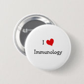 Badge Rond 5 Cm J'aime l'immunologie (Devant & derrière)