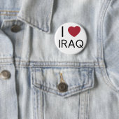 Badge Rond 5 Cm J'aime l'insigne de l'Irak (En situation)