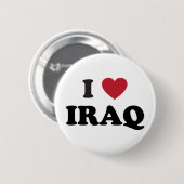 Badge Rond 5 Cm J'aime l'Irak (Devant & derrière)