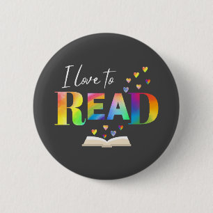 Badge Rond 5 Cm J'Aime Lire