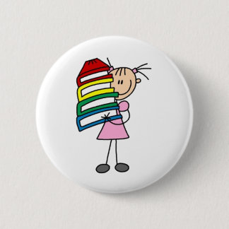 Badge Rond 5 Cm J'Aime Lire La Figure De Stick