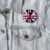 Badge Rond 5 Cm J'aime Londres (En situation)