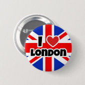 Badge Rond 5 Cm J'aime Londres (Devant & derrière)