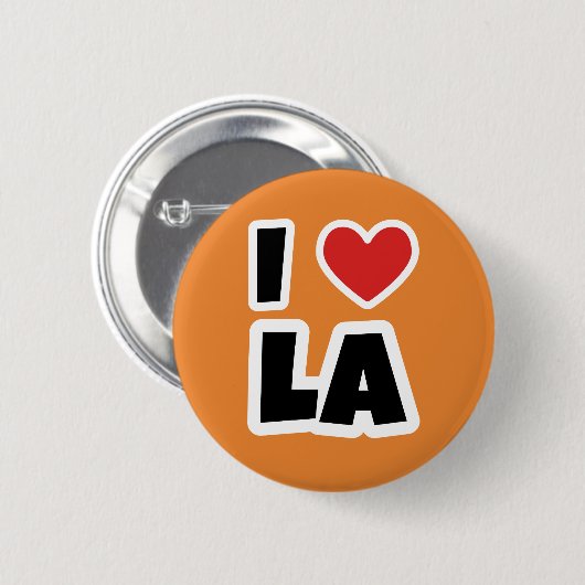 Badge Rond 5 Cm J'aime Los Angeles (Devant & derrière)