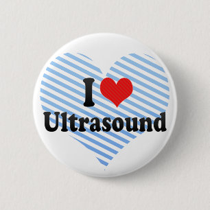 Badge Rond 5 Cm J'aime l'ultrason