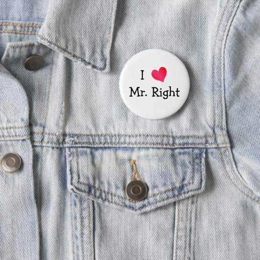 Badge Rond 5 Cm J'Aime M. Right (En situation)