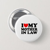 Badge Rond 5 Cm J'aime ma belle-mère (Devant & derrière)