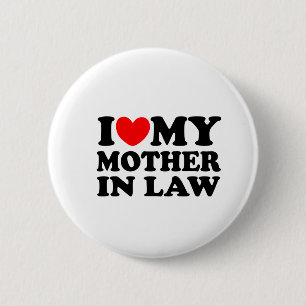 Badge Rond 5 Cm J'aime ma belle-mère