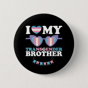 Badge Rond 5 Cm J'aime ma famille de frère transgenre Trans LGBTQ