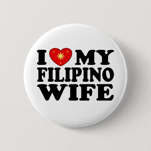 Badge Rond 5 Cm J'Aime Ma Femme Philippine (Devant)