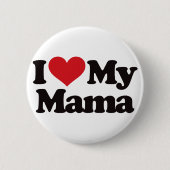 Badge Rond 5 Cm J'aime ma maman (Devant)