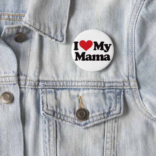 Badge Rond 5 Cm J'aime ma maman (En situation)
