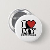 Badge Rond 5 Cm J'aime ma petite amie, j'aime mon gf, j'aime mon g (Devant & derrière)